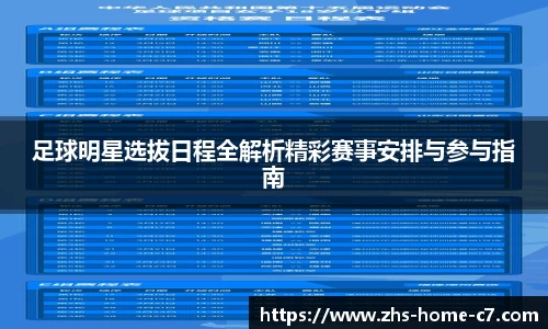 足球明星选拔日程全解析精彩赛事安排与参与指南